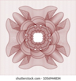 Red linear rosette