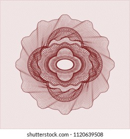 Red linear rosette