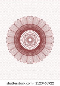 Red linear rosette