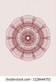 Red linear rosette