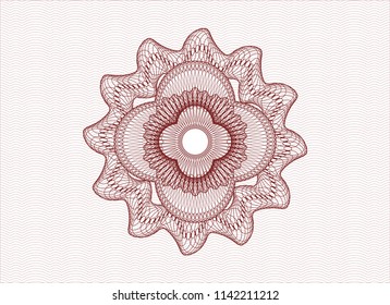 Red linear rosette