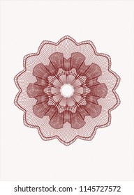 Red linear rosette