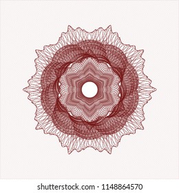 Red linear rosette