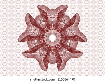 Red linear rosette