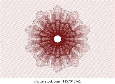 Red linear rosette