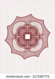 Red linear rosette