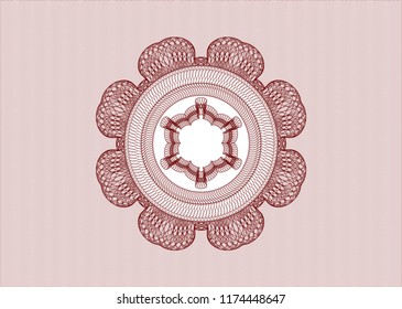 Red linear rosette