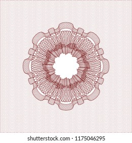 Red linear rosette
