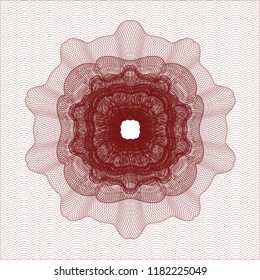 Red linear rosette