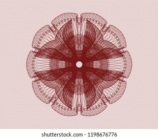 Red linear rosette