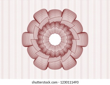 Red linear rosette