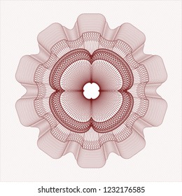Red linear rosette