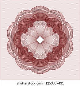 Red linear rosette