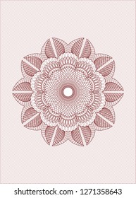 Red linear rosette