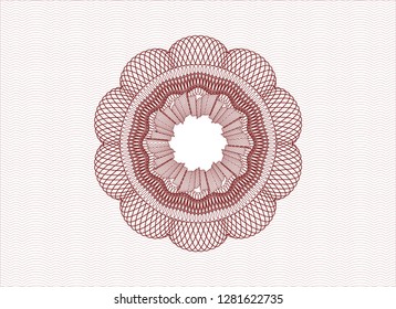 Red linear rosette