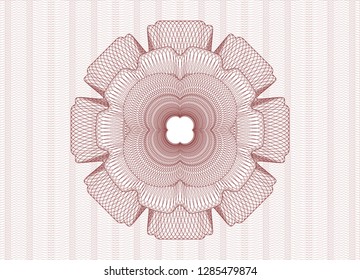 Red linear rosette