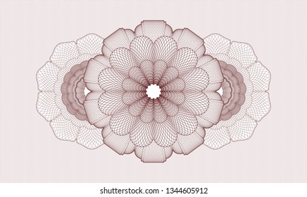 Red linear rosette