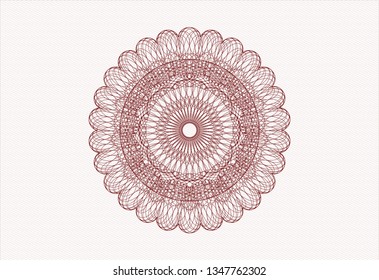 Red linear rosette