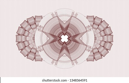 Red linear rosette