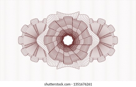 Red linear rosette