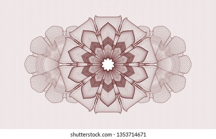 Red linear rosette