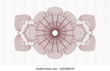 Red linear rosette