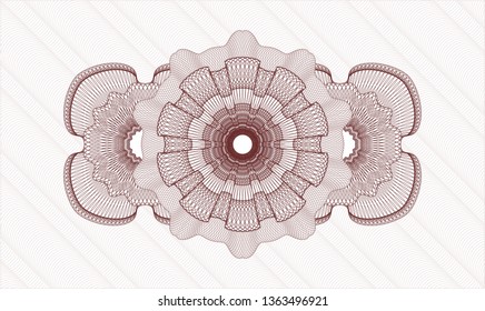 Red linear rosette