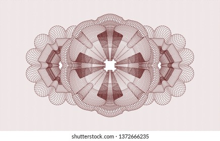 Red linear rosette