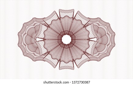 Red linear rosette