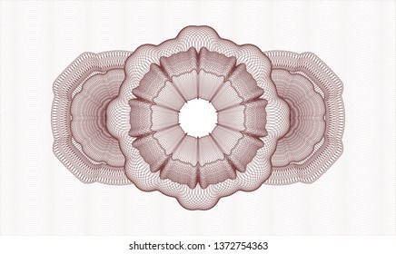 Red linear rosette