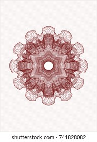 Red linear rosette