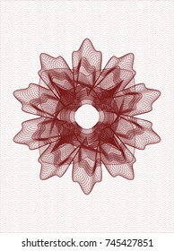 Red linear rosette