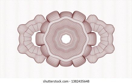 Red linear rosette. Vector Illustration. Detailed.