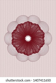 Red linear rosette. Vector Illustration. Detailed.