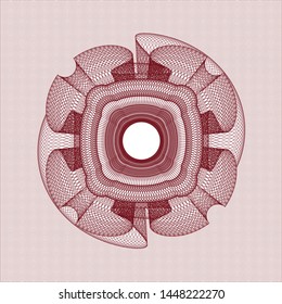 Red linear rosette. Vector Illustration. Detailed.