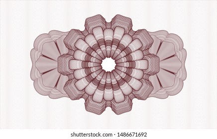 Red linear rosette. Vector Illustration. Detailed.