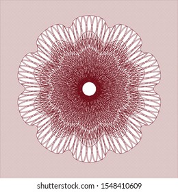 Red linear rosette. Vector Illustration. Detailed.