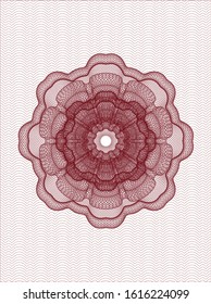 Red linear rosette. Vector Illustration. Detailed.