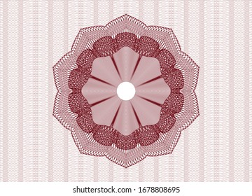 Red linear rosette. Vector Illustration. Detailed.