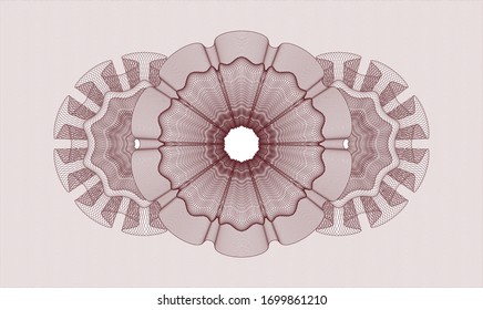 Red linear rosette. Vector Illustration. Detailed.