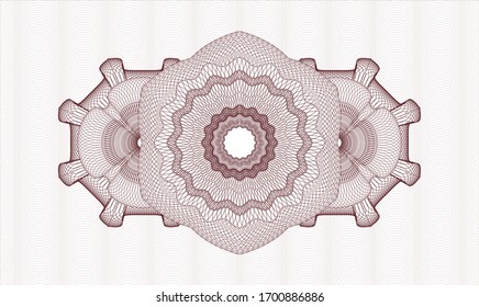 Rosette lineal rojo. Ilustración vectorial. Detallado.