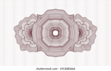 Red linear rosette. Vector Illustration. Detailed 
