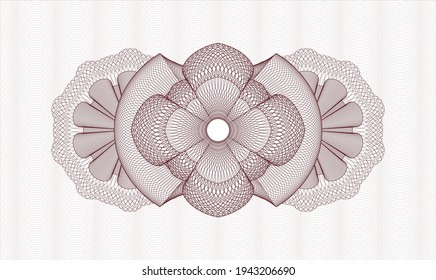 Red linear rosette. Vector Illustration. Detailed 
