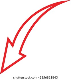 Icono de dirección de flecha roja alineada. Ilustración vectorial de color rojo para banners de sitios web, aplicaciones, anuncios y elementos de diseño de medios sociales.