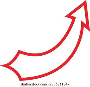 Icono de dirección de flecha roja alineada. Ilustración vectorial de color rojo para banners de sitios web, aplicaciones, anuncios y elementos de diseño de medios sociales.