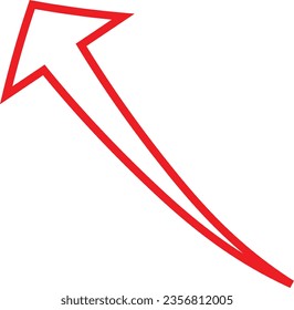 Icono de dirección de flecha roja alineada. Ilustración vectorial de color rojo para banners de sitios web, aplicaciones, anuncios y elementos de diseño de medios sociales.