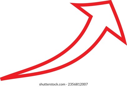Icono de dirección de flecha roja alineada. Ilustración vectorial de color rojo para banners de sitios web, aplicaciones, anuncios y elementos de diseño de medios sociales.