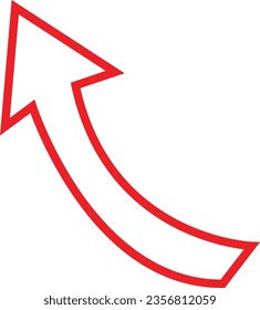 Icono de dirección de flecha roja alineada. Ilustración vectorial de color rojo para banners de sitios web, aplicaciones, anuncios y elementos de diseño de medios sociales.