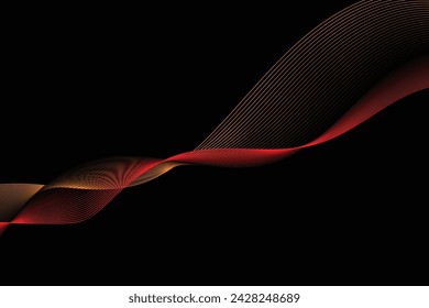 Red lines background, red lines contour, calm lines background