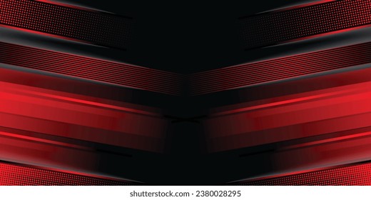 Red lines and black background. vector illustration